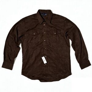 Tommy Hilfiger Brown Polyester Shirt Men’s Large